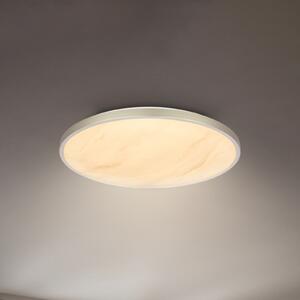 Briloner LED-stropna svetilka Competo, CCT, premer 38 cm, mat nikljev, zatemnjen, Bež, Študija / pisarna, Plastika, Sodobni