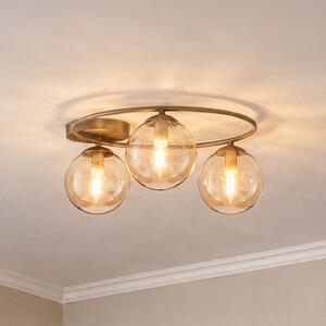 EMIBIG LIGHTING Stropna svetilka Sopra, bež, premer 47 cm, 3-žarilna, steklo/kovina, E14, zatemnjen, Bež, Dnevna soba / jedilnica, Steklo, Sodobni, Globus