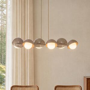 EMIBIG LIGHTING Visoka svetilka BOOM, bež, dolžina 88 cm, 6-žarilna, kovina/steklo, zatemnjen, Bež, Dnevna soba / jedilnica, Kovina, Sodobni
