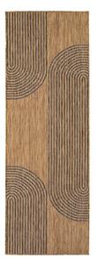 Črn/rjav zunanji in notranji tekač 80x250 cm Mira 1453 – Ayyildiz Carpets