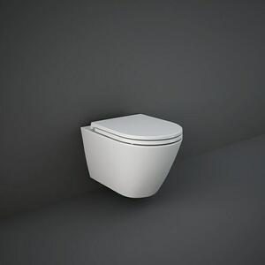 RAK Ceramics Feeling Stenski WC (Izpiranje brez roba, Brez posebne glazure, Oblika splakovanja: Globok, WC odtok: Vodoravno, Bele barve, Mat)