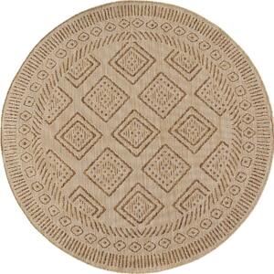 Bež okrogla notranja in zunanja preproga ø 80 cm Mira 1452 – Ayyildiz Carpets