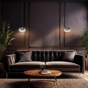 Milagro Lighting LED-visoka svetilka Vaso, dimno siva, Ø 18 cm, steklo, Siva, Dnevna soba / jedilnica, Steklo, Sodobni