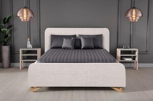 OBLAZINJENA POSTELJA 180 cm x 200 cm , les, umetna masa, tekstil, leseni material biserna