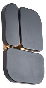 Dizajnerska stenska svetilka črna 3-luči - Planes