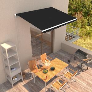 VidaXL Ročno zložljiva tenda 350x250 cm antracitna