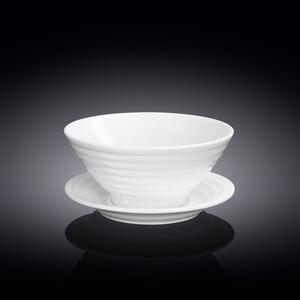 Skleda in Podstavek, Porcelan, 545ml