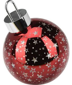 Božični LED okrasek Xmas ball rdeča, premer 15 cm