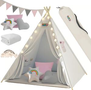 Otroški šotor tipi JULIA, 160x120x120cm, bež/roza Spielwerk