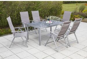 Gardenson Vrtna Garnitura Taviano, 7-Delno, Aluminij, Steklo