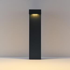 Molto Luce LED-ulična svetilka ATO, višina 45 cm, vklop/izklop, antracitna, IP65, kovinska, Črna, Aluminij, Sodobni, Zunanji podstavek