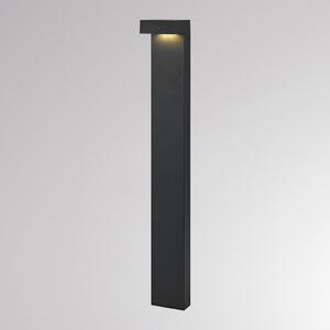 Molto Luce LED-ulična svetilka ATO, višina 85 cm, DALI, antracitna, IP65, kovinska, zatemnjen, Črna, Aluminij, Sodobni