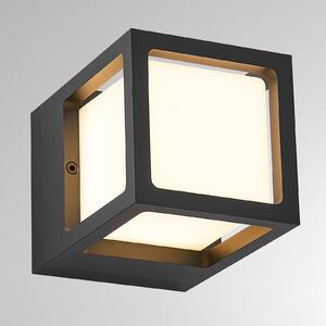 Molto Luce Zunanja LED-stenna svetilka FYNN-X, antracitna, 12 cm, IP65, CCT vklop/izklop, Črna, Aluminij, Sodobni