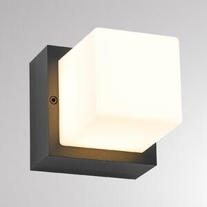 Molto Luce Zunanja LED-stenna svetilka FYNN-O, antracitna, 11 cm, IP65, CCT vklop/izklop, Črna, Aluminij, Sodobni