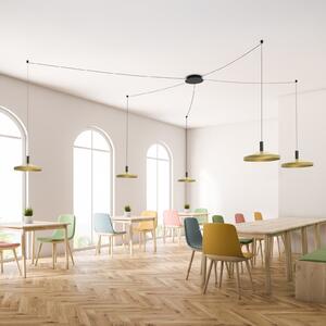 Molto Luce LED-visoka svetilka LORA II, medenina, Ø 24 cm, z možnostjo zatemnitve, 40° CCT, zatemnjen, Zlata / medeninasta, Dnevna soba / jedilnica, Kovina, Sodobni