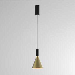 Molto Luce LED-visoka svetilka LORA I, medenina, Ø 15 cm, z možnostjo zatemnitve, 40°, CCT, zatemnjen, Zlata / medeninasta, Dnevna soba / jedilnica, Kovina, Sodobni