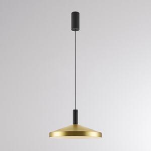 Molto Luce LED-visoka svetilka LORA III, medenina, Ø 36 cm, z možnostjo zatemnitve, 40° CCT, zatemnjen, Zlata / medeninasta, Dnevna soba / jedilnica, Kovina, Sodobni