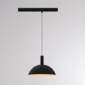 Molto Luce LED-viseča svetilka na tirnici LORA II, črna, Ø 24 cm, 40° CCT, trifazna, Črna, Dnevna soba / jedilnica, Kovina, Sodobni, Sistem tirnic