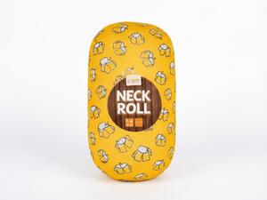 Potovalna blazina BEER NECK ROLL 30x15 cm, rumena