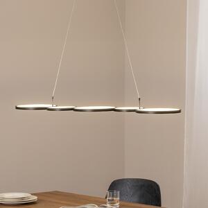 Milagro Lighting LED obesna svetilka Olympia, kovina, črna, 4.000 K, Črna, Dnevna soba / jedilnica, Kovina, Sodobni