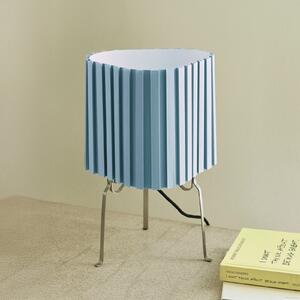 HAY Namizna svetilka Canelé, svetlo modra, višina 37 cm, E14, tekstil, Modra, Dnevna soba / jedilnica, Tkanine / tekstil, Dizajn