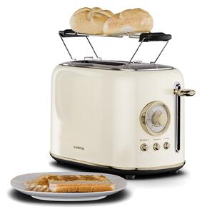 Klarstein Victoria toaster| Toaster za 2 kosa kruha | 800 W | 7 stopenj opekanja | Grelnik za žemljice