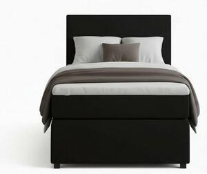 BOXSPRING POSTELJA 90 cm x 200 cm , tekstil, leseni material barve grafita