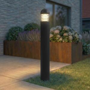 Lucande LED-svetilka Skagena, antracitna, višina 90 cm, IP54, Črna, Aluminij, Sodobni