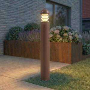 Lucande LED-svetilka Skagena, rjava, višina 90 cm, IP54, Rjava / rjasta, Aluminij, Sodobni