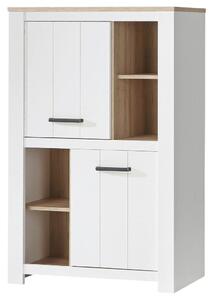 Modern Living Visoka Komoda Elara, Bela, Barva Hrasta