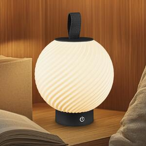 Briloner LED namizna svetilka na baterije Brilo unplugged Globe, črna/bela, IP44, zatemnjen, Črna, Hodnik, Plastika, Sodobni