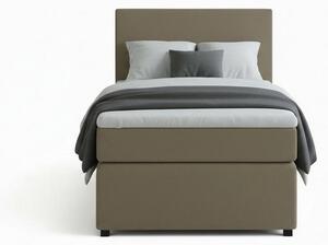 BOXSPRING POSTELJA 90 cm x 200 cm , tekstil, leseni material peščene barve