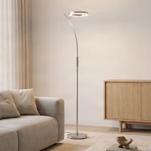 Lindby LED talna svetilka Darion, siva, kovinska, z možnostjo zatemnitve, 180 cm, zatemnjen, Siva, Dnevna soba / jedilnica, Kovina, Sodobni