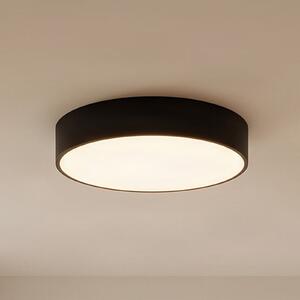 TEMAR LIGHTING Stropna svetilka Cleo 400, črna, senzor, IP20, Ø 40 cm, kovina, Črna, Dnevna soba / jedilnica, Kovina, Sodobni