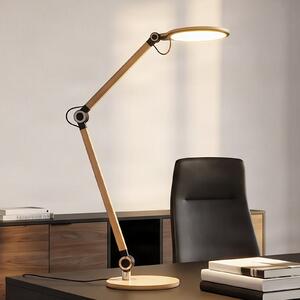 Lindby LED namizna svetilka Nyxaris, zlata, kovina, CCT, 50 cm, zatemnjen, Zlata / medeninasta, Študija / pisarna, Plastika, Sodobni