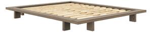 Rjava zakonska postelja iz masivnega bora z letvenim dnom 160x200 cm Japan – Karup Design