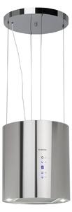 Klarstein Barett, otočna kuhinjska napa, Ø 38 cm, recirkulacija 522 m³ / h, LED, filter z aktivnim ogljem, nerjaveče jeklo