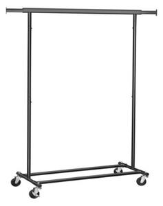 Stojalo za oblačila INEZ na kolesih, maks. 90kg, 83,5x45x160cm, črna SongmicsHome
