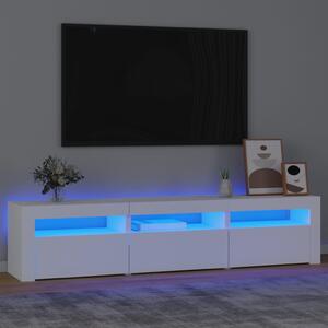 VidaXL TV omarica z LED lučkami bela 180x35x40 cm