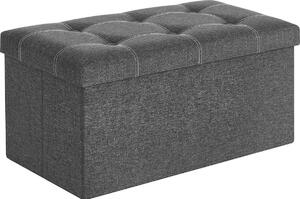 Tabure s pokrovom OTTOMAN 76x38x38 cm, temno siv