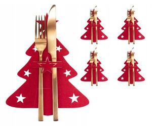 Etui za jedilni pribor CHRISTMAS TREE, 4 kos