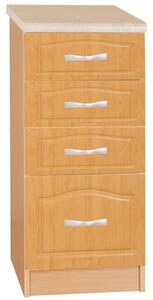 KONDELA Kuhinjska omara, jelša, LORA MDF NEW KLASIK S40SZ4