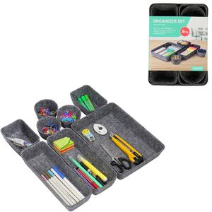 Organizator za predale ZEMBOR - komplet 8 kosov, siv