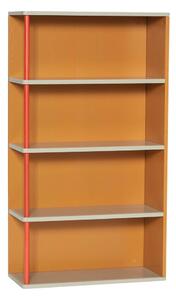 Oranžna stenska polica iz masivnega jesena 60x109 cm Apollo – Hübsch