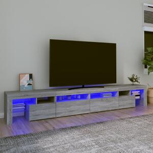 VidaXL TV omarica z LED lučkami siva sonoma 260x36,5x40 cm