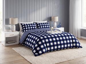 Posteljnina iz mikrovlaken NAVY GINGHAM modro-bela Dimenzije posteljnine: 70 x 90 cm | 140 x 200 cm