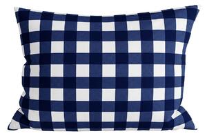 Prevleka za blazino iz mikrovlaken NAVY GINGHAM 70x90 cm, modro-bela
