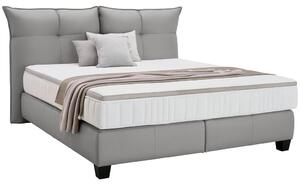 BOXSPRING POSTELJA 180 cm x 200 cm , usnje siva