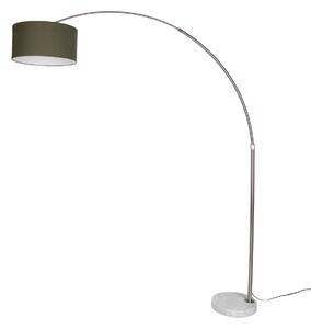 Jeklena stoječa svetilka s temno zelenim senčilom 50 cm - XXL