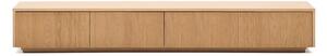 TV omarica v hrastovem dekorju v naravni barvi 200x30x40 cm Helvine – Kave Home